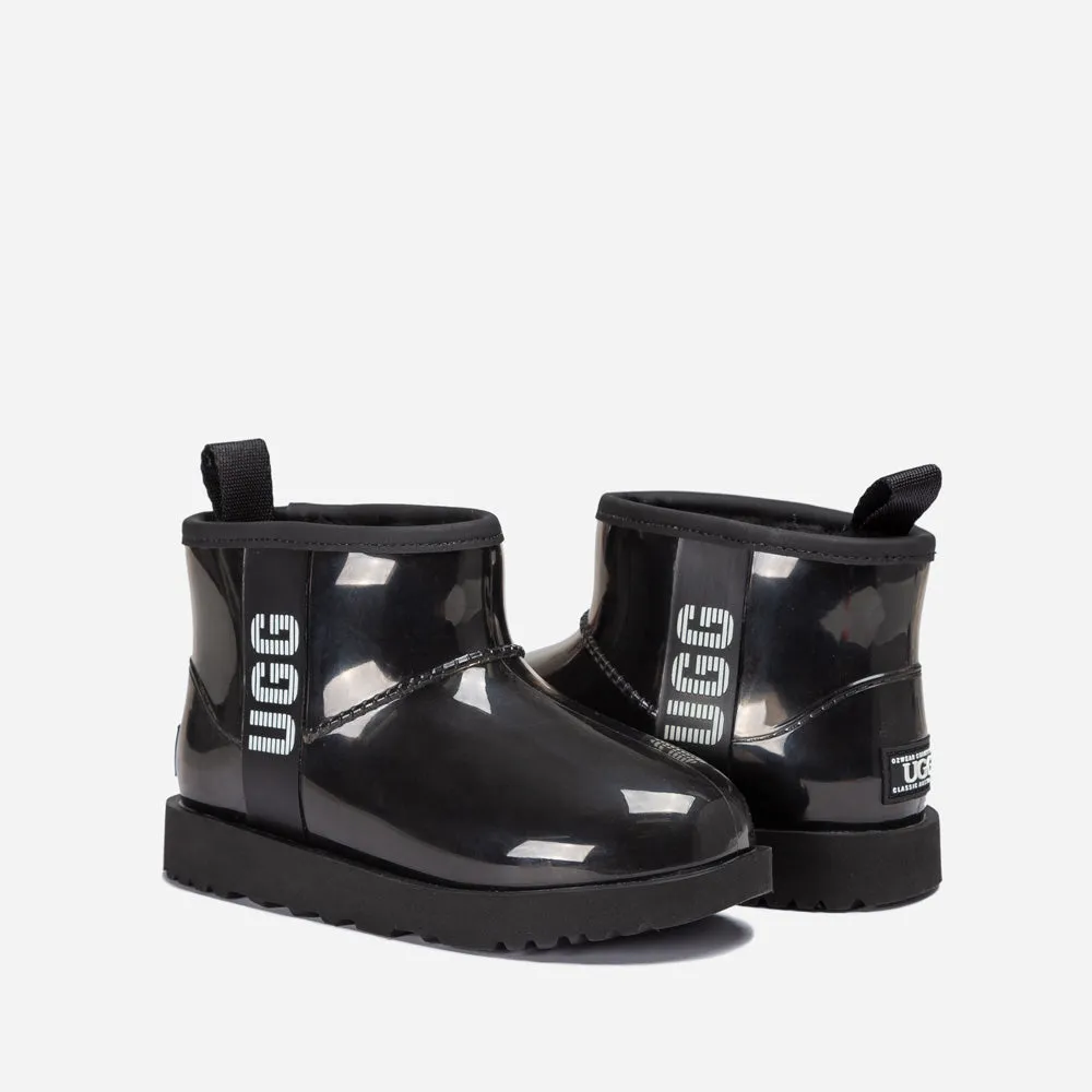 Ugg Classic Kids Clear Mini Boots (Waterproof) (Glow In Dark Logo)