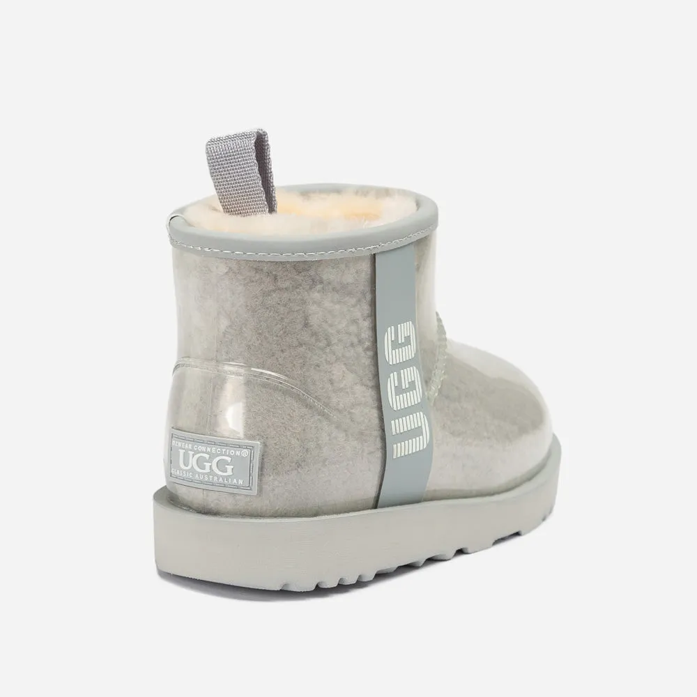 Ugg Classic Kids Clear Mini Boots (Waterproof) (Glow In Dark Logo)