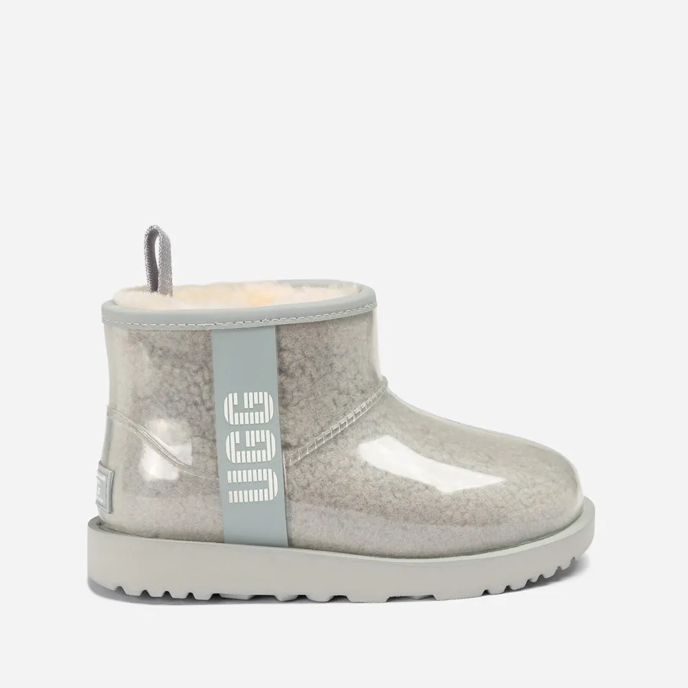 Ugg Classic Kids Clear Mini Boots (Waterproof) (Glow In Dark Logo)