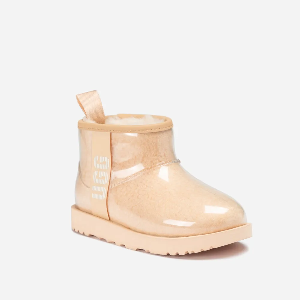 Ugg Classic Kids Clear Mini Boots (Waterproof) (Glow In Dark Logo)