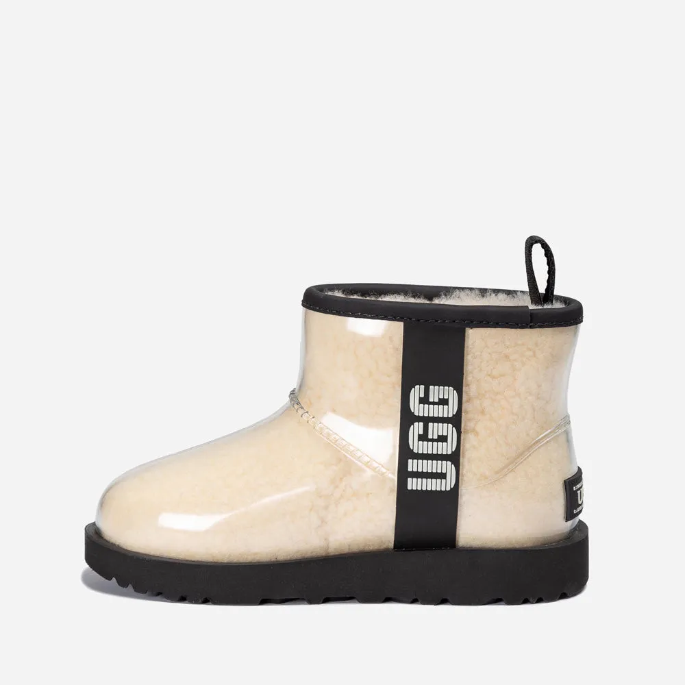 Ugg Classic Kids Clear Mini Boots (Waterproof) (Glow In Dark Logo)