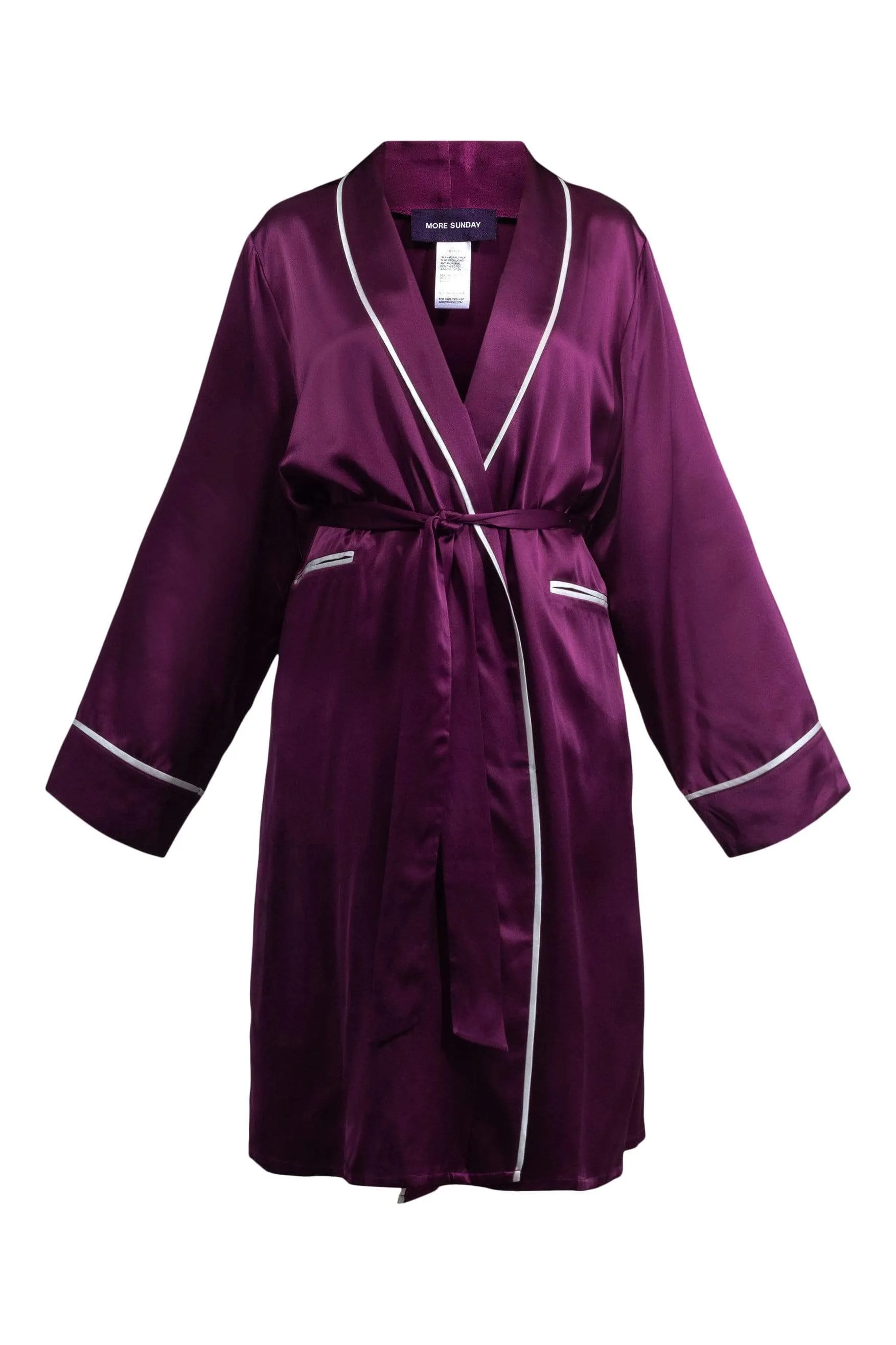 Unisex Silk Midi Smoking Robe