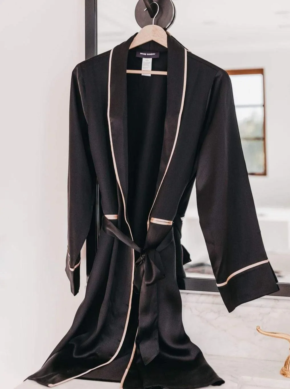 Unisex Silk Midi Smoking Robe