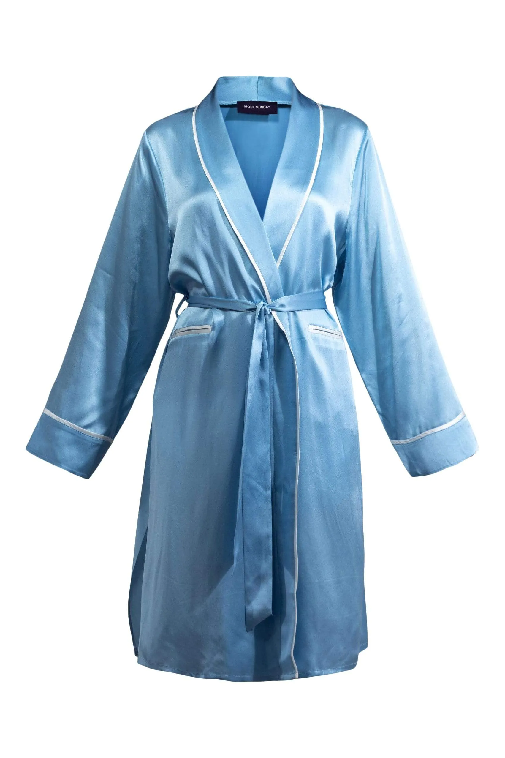 Unisex Silk Midi Smoking Robe