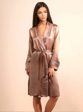 Unisex Silk Midi Smoking Robe