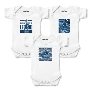 Vancouver Canucks 3-Pack Bodysuits