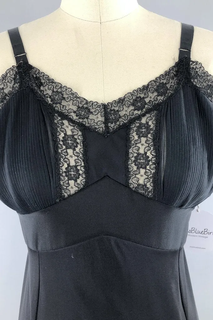 Vintage Black Lace Slip