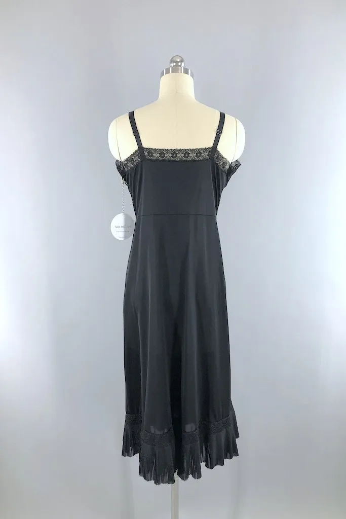 Vintage Black Lace Slip