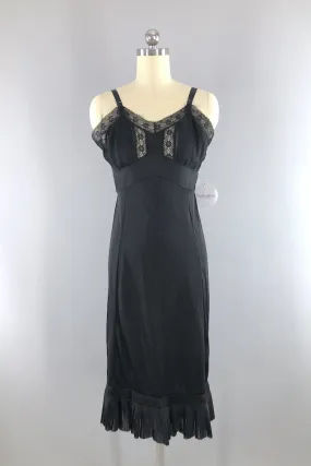 Vintage Black Lace Slip