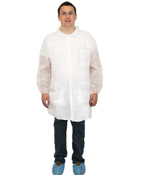 White Disposable Lab Coat