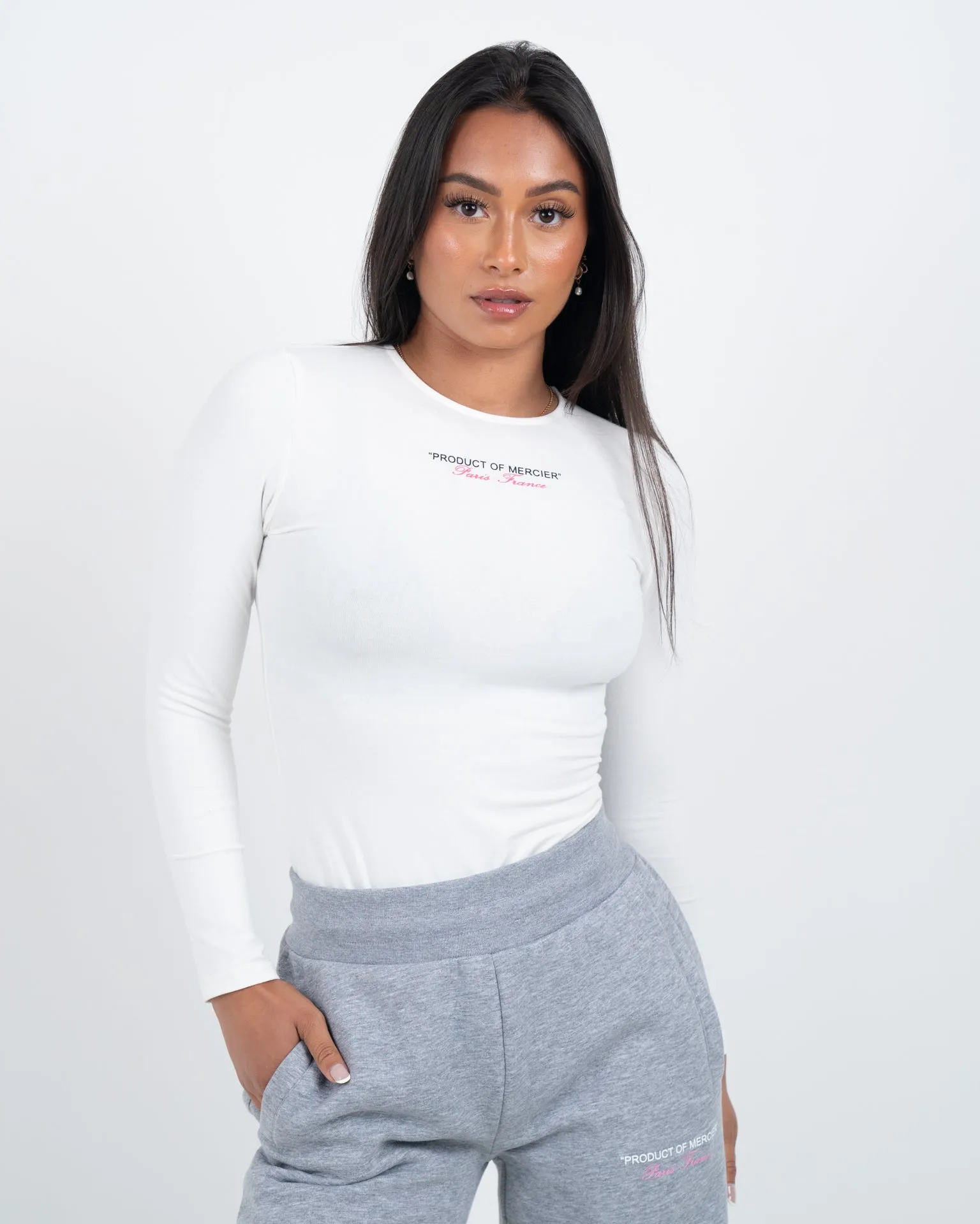 Womens White Pink Product Of Mercier Bodysuit